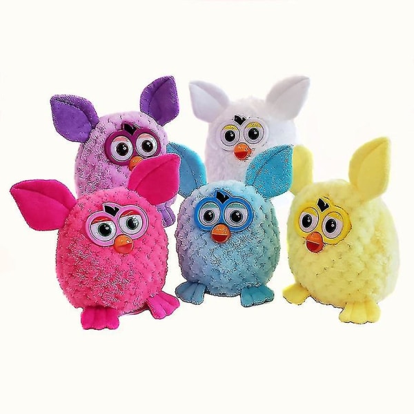Söt Electric Talking Furby Elf Plyschleksak Elektronisk Pet Owl Toy 15cm A blue