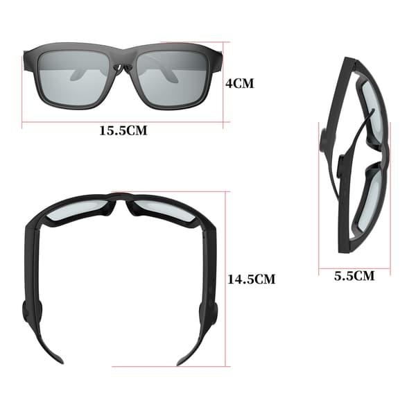 Trådløse bluetooth headset briller luftledning headset briller