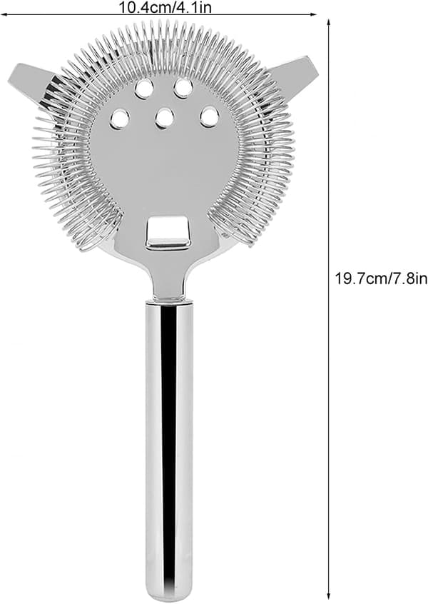 1 stk rustfritt stål isstrainer med fire ører isseparator is