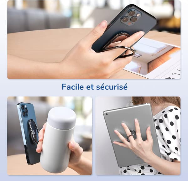 (med Universal Magnetisk Bilholder) Mobiltelefon Holder Ring -
