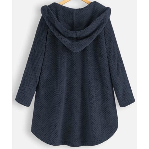 Marinblå 4XL plus size fleece-huvtröja för kvinnor Wine red 4XL