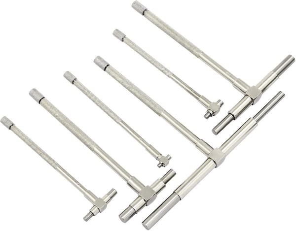 6 st Precision Teleskopmätare, 8-150mm Inre Mikrometer Mätning Borrkit