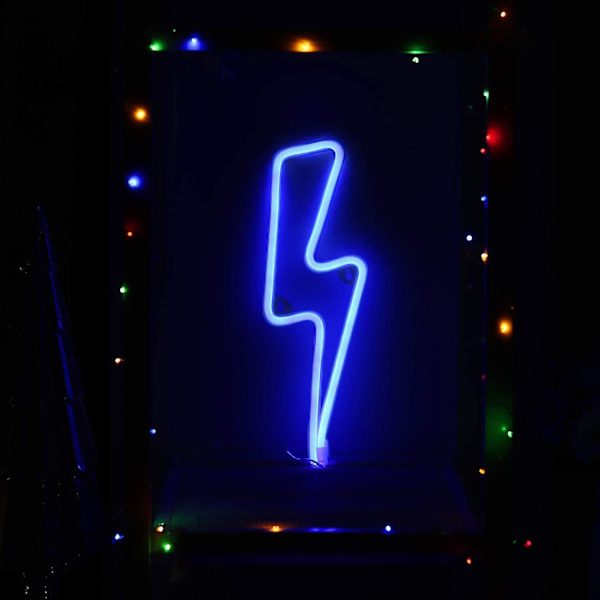 LED lynformet neonlys (blåt lys),