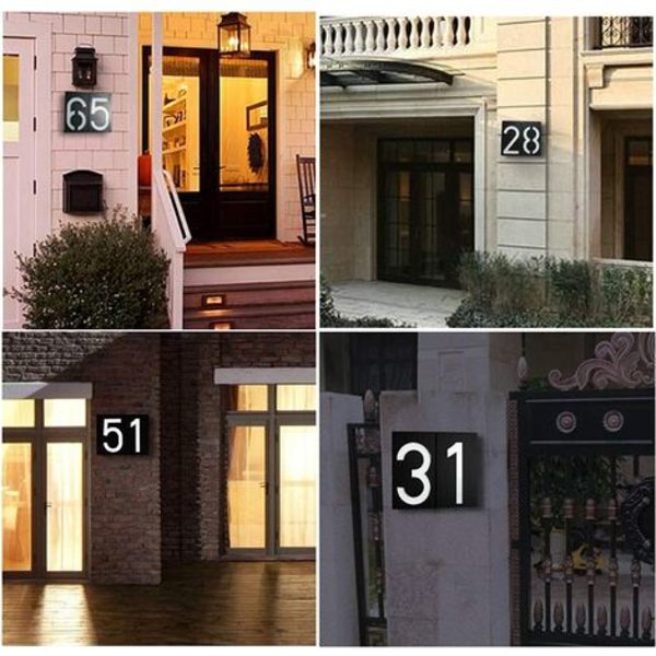 Solcelledrevet husnummerlys, digitalt husnummerlys (5)