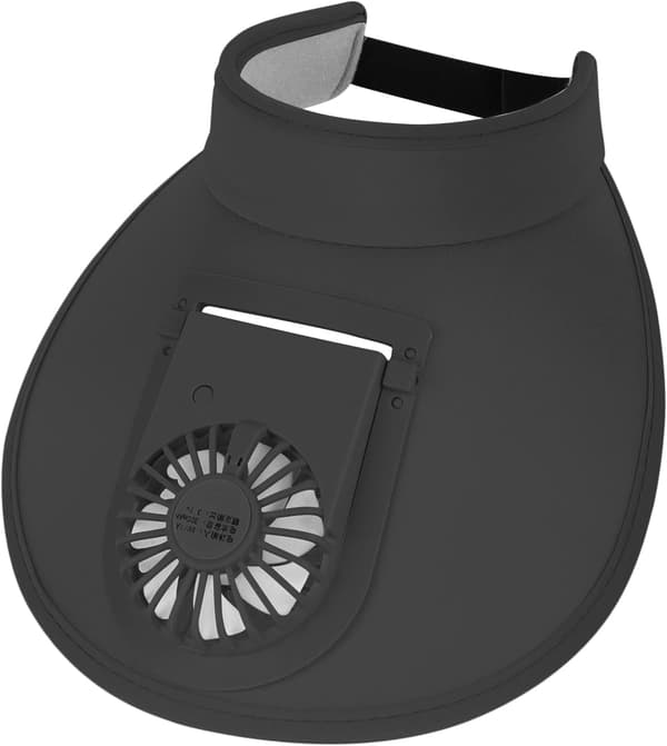 Svart-28*28cm-Solhatt for kvinner med USB-vifte, tom topp solhatt