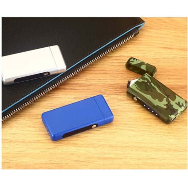 Elektrisk lighter USB genopladelig bue lighter plasma lighter vindafvisende dobbelt bue flammefri lighter genopladelig lighter
