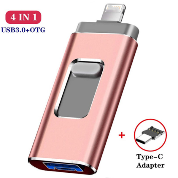Höghastighets mobil flash-enhet, reklamdator system fordonsmonterad USB-flash-enhet (rosa, USB2.0 16G),