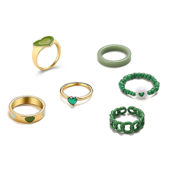 Ringset Färgglad Sommarmode Smycken B2488 SJZ220