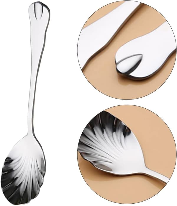 6 silver kaffe socker skedar rostfritt stål kaffeskedar
