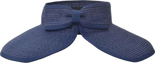 Damehatt i strå med bred brem og UPF 50+, sammenrullbar Dark Blue