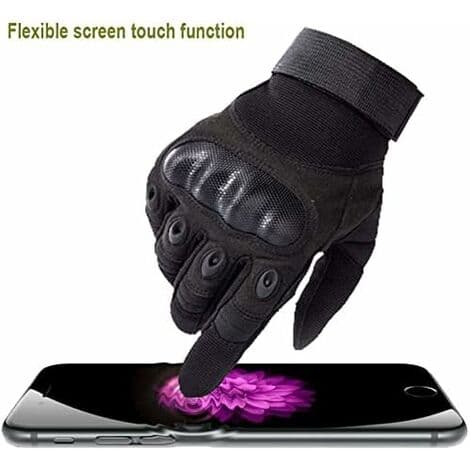 Motorcykelhandsker, Hard Riding Handsker med Touchscreen (L Sort)