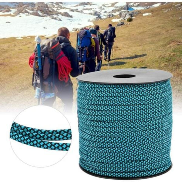 Paracord Campingrep, Tjock 7-kärnig Paracord Räddningsrep Tältband 50M 4MM Campingrep för Utomhus Armband Vävande