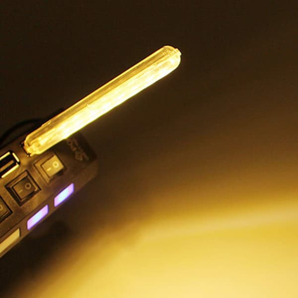 5 stk (Varmt Hvit) 5V Mini Bærbar USB Nattelys 8 LED Skrivebord