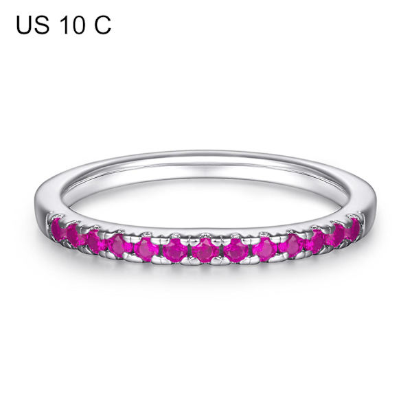Elegant Damring i Modern Stil, Silver Effekt, Snygg Smycke för Kvinnor Rose Gold US 7 B