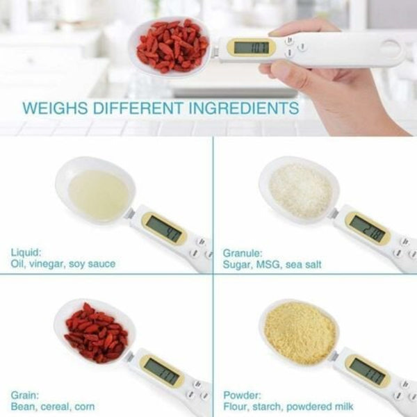 Digital ske-skala til køkkenmad Høj nøjagtighed Lille skala med tarafunktion Vej og mål 1,1 LB / 500g (0,1g)