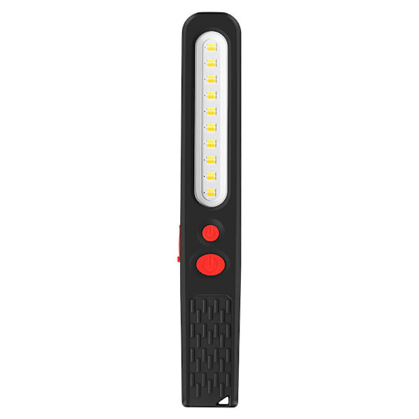 Laddningsbar LED-arbetslampa, Dubbelfärgad Kombinationslampa Inspektionslampa 2 i 1 COB LED Ficklampa med Dubbla Magneter för A
