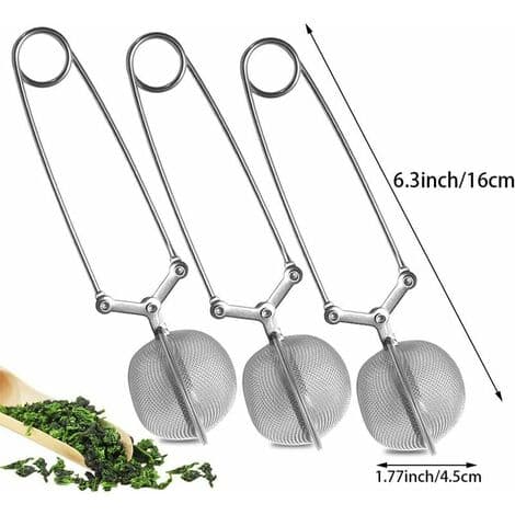 Kuleformet te-infuser i RUSTFRITT STÅL Tekuleklemme Tesil Kryddertang Teklype i rustfritt stål for kopp T