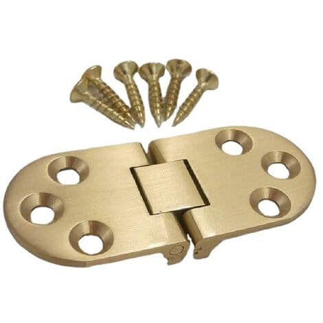 4 stk. foldbare vippehængsler, massive messinghængsler til foldbare bord-, skabs- og skabsdøre, møbler 2,0 mm