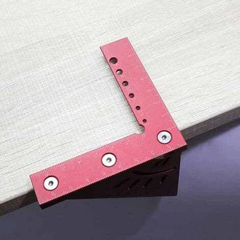 Multifunktionel 45-90 graders aluminium tømrer vinkel lineal