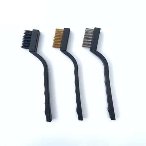 3 stk. stålbørster (nylon, messing, rustfrit stål) -