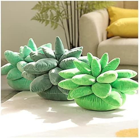 Plush Sukkulenter Kudde, 3D Sukkulenter Kaktus Sukkulenter Växt