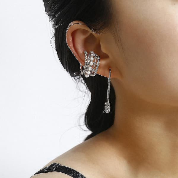 Øreringe Sæt Overdrevne Rhinestone Legering Øreclips Til Fødselsdagsgave