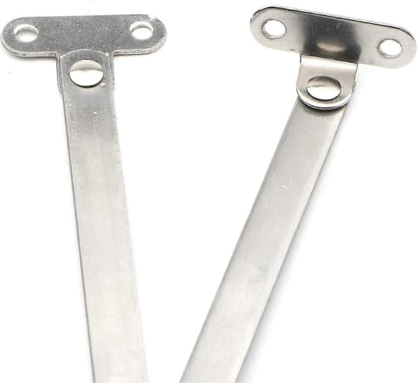 Möbelskåp Rostfritt Stål Roterbart Vikbart Lock Stöd Gångjärn Silverton, 4-pack/BL