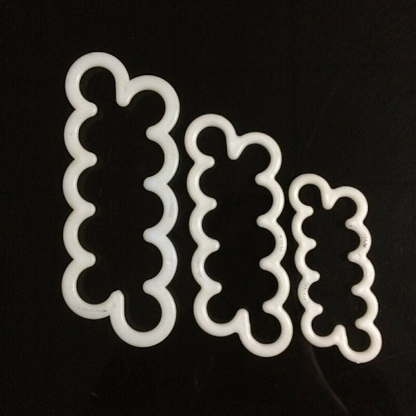 3 st All-in-one Ros Blom Fondant Tårta Tryckpress Form Kakformar