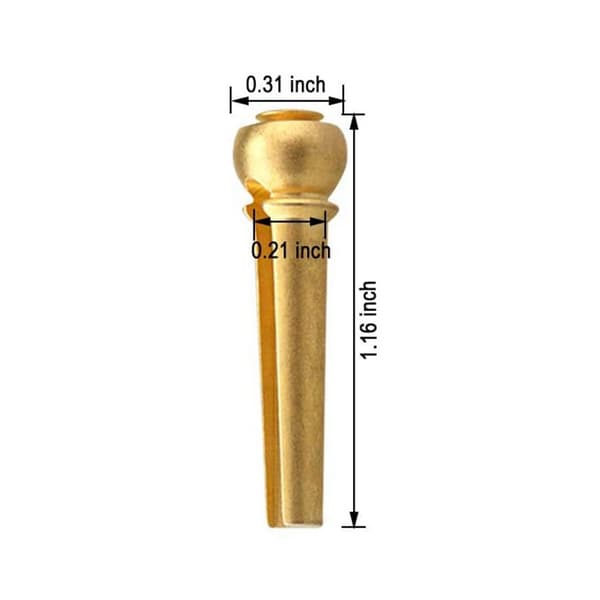 6 stk Folk Gitar Brass String Post Nail + Kubein Saddle + Nail