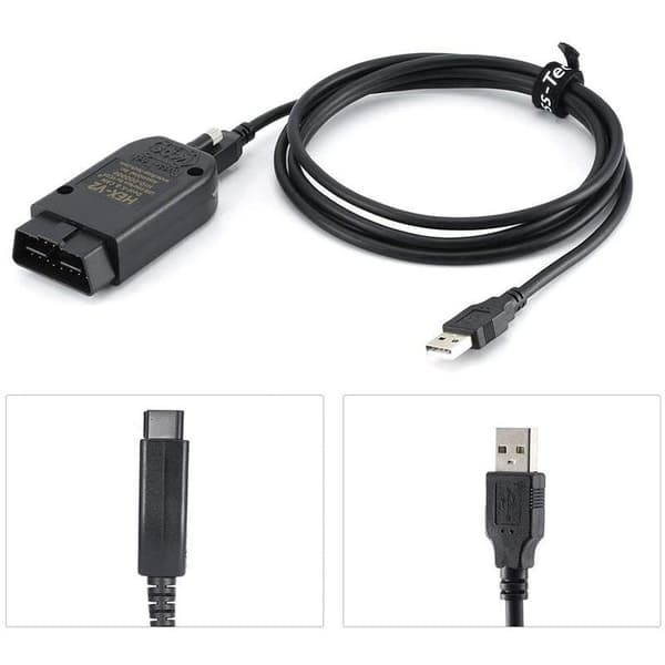 25.3 5053 diagnostisk kabel til bilscanner, USB-kabel til scanner (engelsk)