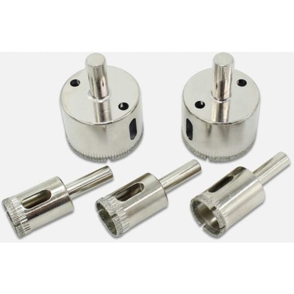 8-pack diamantbelagda kärnborr för kakel, glas, porslin, marmor (4 mm)
