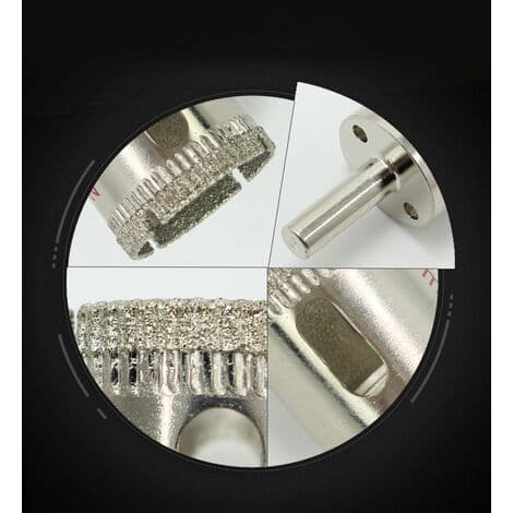 8 stk. diamantbelagt kerneborebitssæt til fliser, glas, porcelæn, marmor (4 mm)