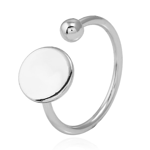 Naisten muodikkaat sormukset, avoin sormus, korut, juhliin, prom-juhliin, häihin, cocktail-tilaisuuksiin Silver
