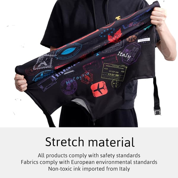 Tyk og holdbar stræk luftlag bagagecover (sort