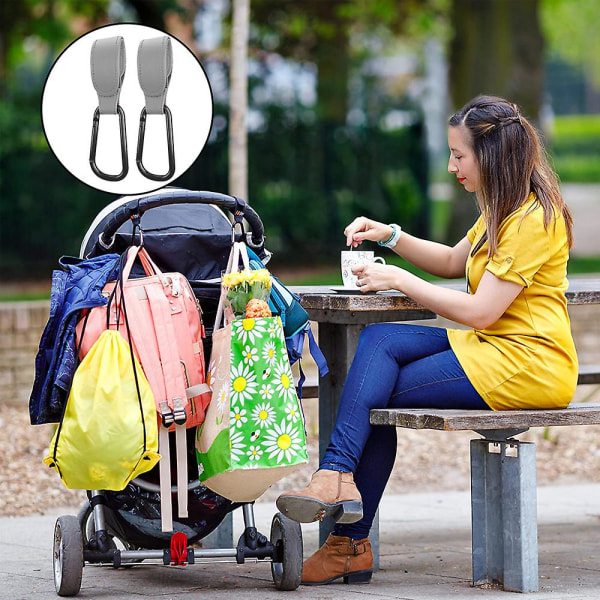 Piao Vagnkrokar Rem, Klämma Eller Häng En Blöjväcka På Din Barnvagn Eller Buggy Grey