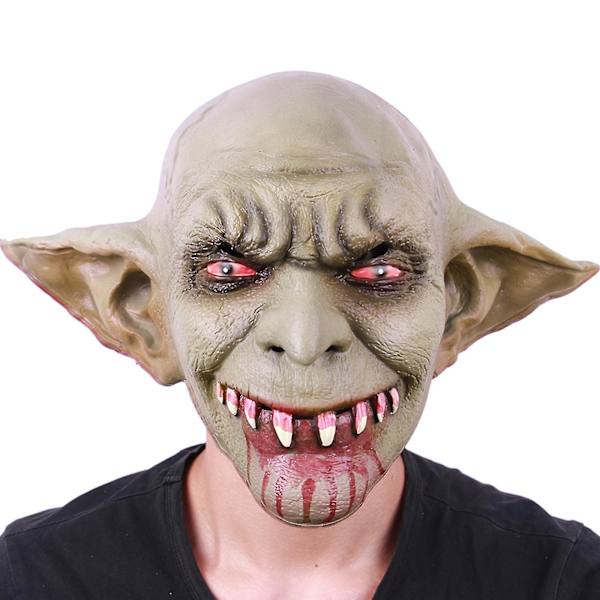 Läskig Skräck Zombie Djävul Helhuvudmask Halloween Kostym Cosplay Rekvisita Vuxna