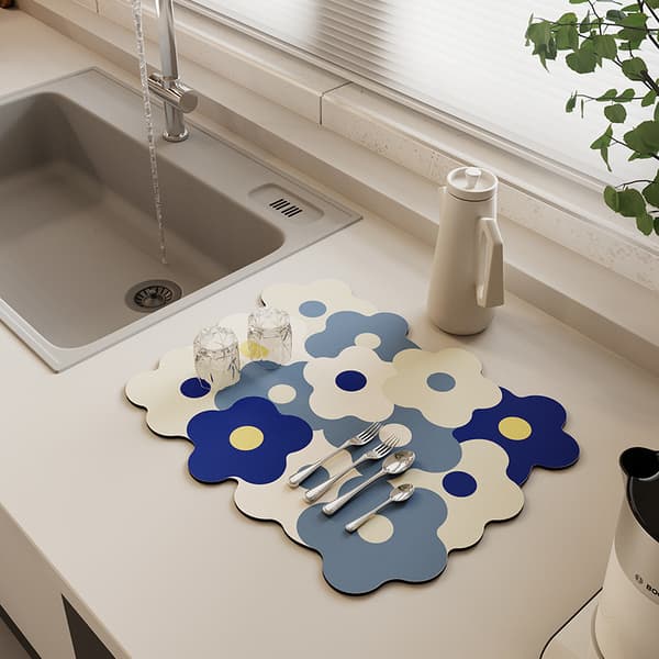 Sett med 1, 40 * 30 cm, vaskbare silikonbrikker og coasters,