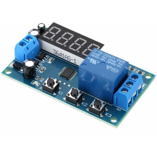 Multifunktionsfördröjningstidscykelkontrollbrytarmodul Timerrelä DC 12V, Yya-1