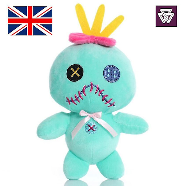 Scrump Mjuk Plyschleksak, Gosedjur Lilo Stitch, Grön Nallebjörn 22cm/8.6\"