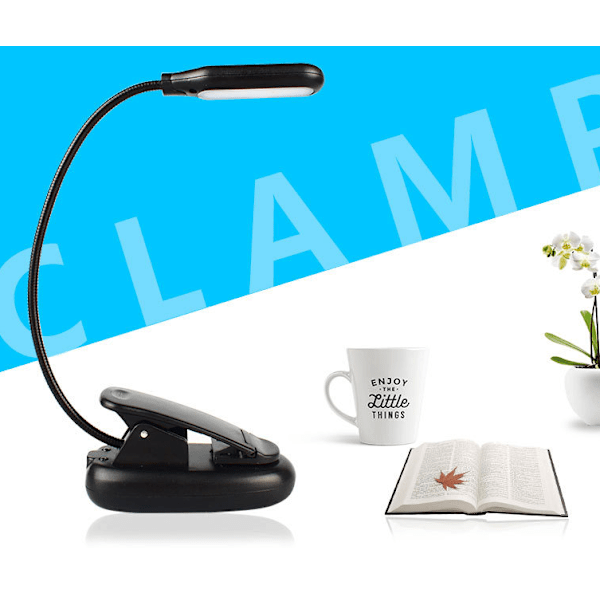 To-farvet LED-øjenbeskyttelsesklipslampe (5-lyset enkeltpolet batteritype med ledning),