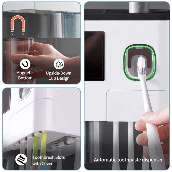 Automatisk tandpastadispenser, tandpasta-vægmontering