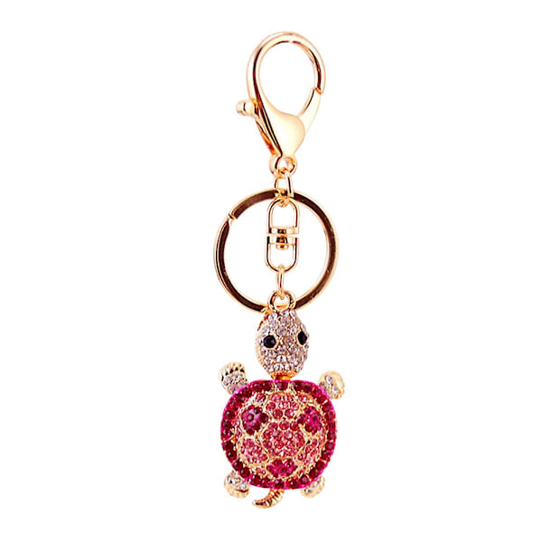 1 stk Sød Skildpadde Nøglering Rhinestones Legering Blingbling Krystal Kvinder Pung Vedhæng Håndtaske Dekoration Feriegave Pige
