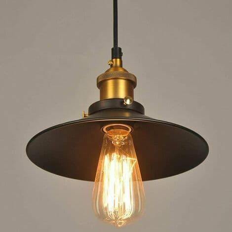 Blank industriel loftslampe, egnet til E27 pære