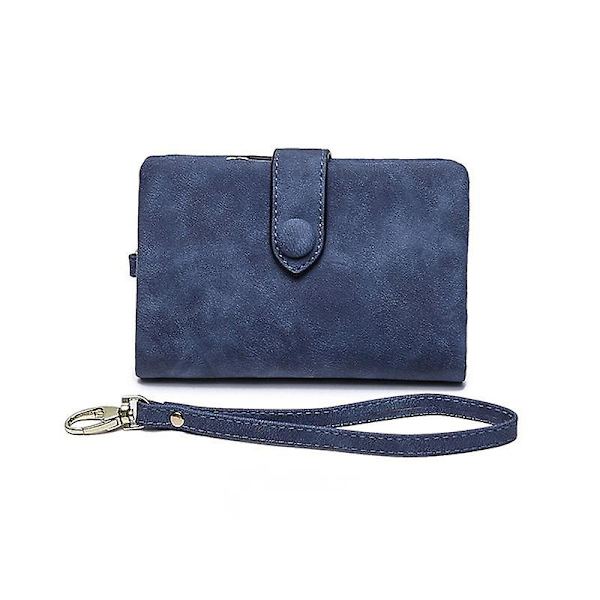 Håndledd myntpung med glidelås for kvinner Clutch Party Aftenveske for telefon, penger og kosmetikk A916-1035 Blue