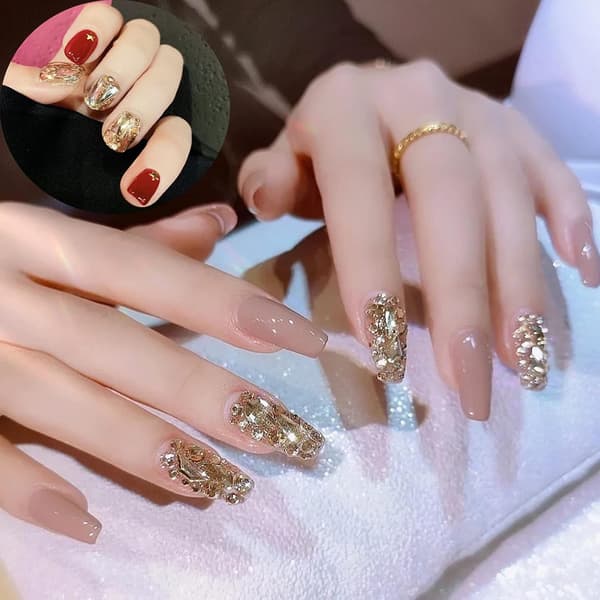 Nagelkonst Strass Kit 2500st, 3D Mix Nagelkonst Strass