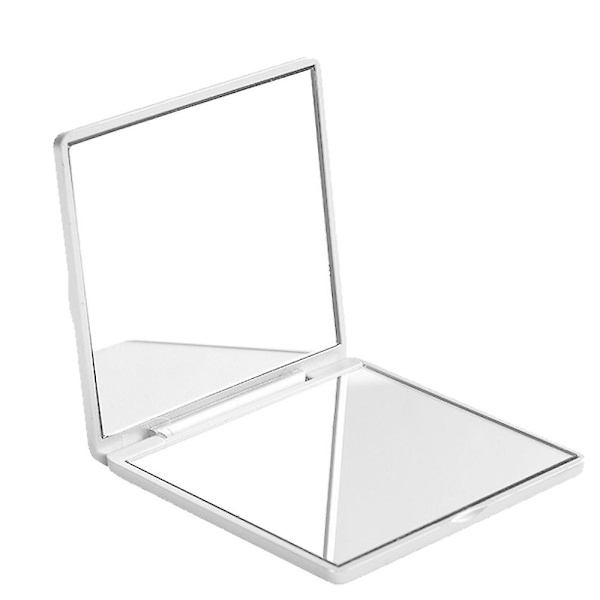 Sminkspegel i kompakt format, elegant kompakt plånboksspegel, liten kompakt spegel, fyrkantig, för handväskor - Resa
