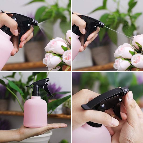 Blå plast blomsterspray, 600 ml sprayflaske justerbar kapacitet til have og hjem, enkeltpakning, pink