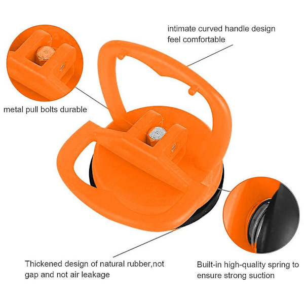 2 stycken kraftiga sugkoppar, buckla reparationsdragare lyftare sugkopp buckla förfall verktyg LCD-surfplatta mobiltelefon display olika tekniska enheter öppning för Orange