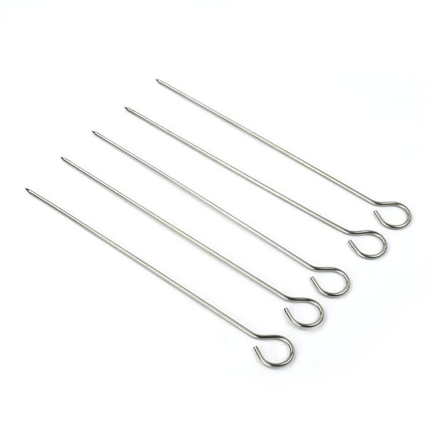 Kebabholder i rustfrit stål Robust kebabholder med 5 spyd