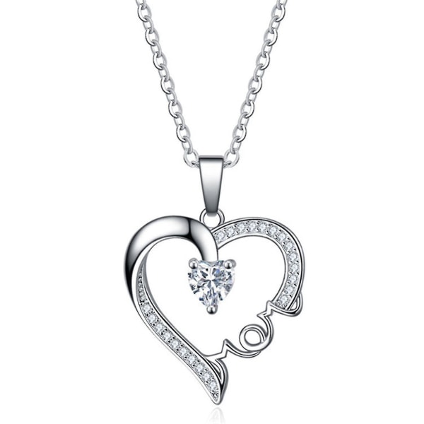 Kärlek hjärtformade halsband mode smycken perfekt minnesmärke hänge smycken gåva